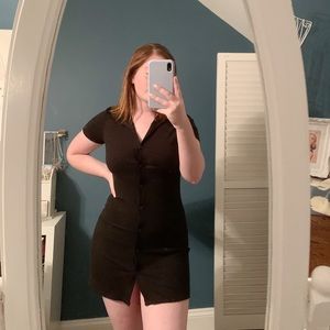 *SOLD* NWT Forever21 Black Button Up Dress